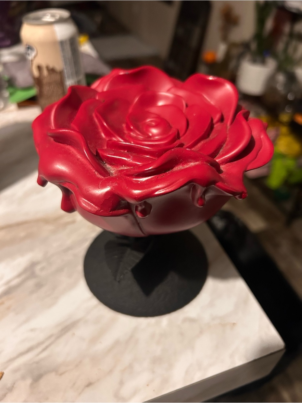 Decorative Red Rose Candle Holder